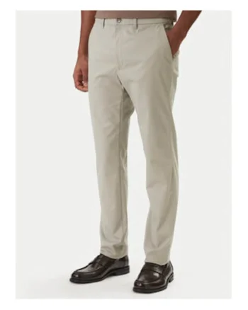 Pantaloni chino din bumbac cu croiala skinny si talie medie