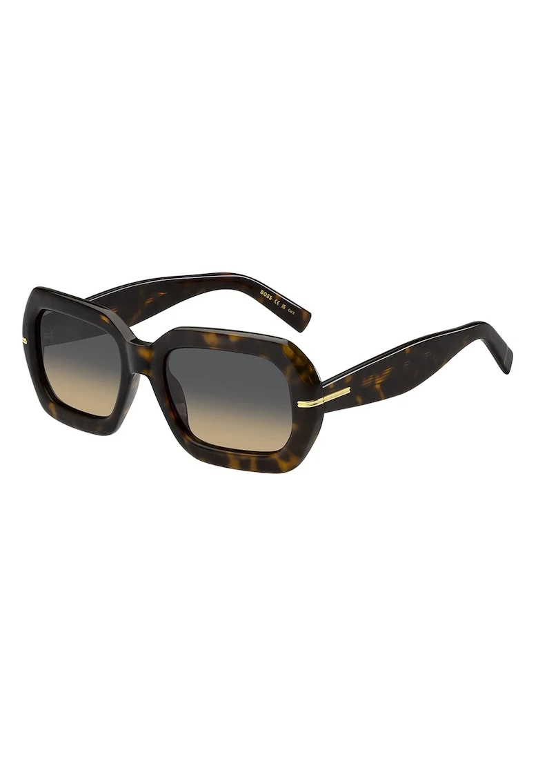 Ochelari de soare cu model tortoise, Maro inchis/Maro camel