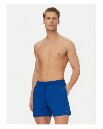 Pantaloni scurti de baie cu buzunare si logo