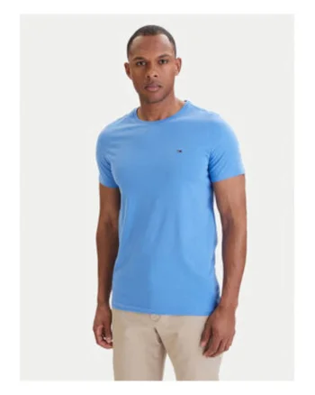Tricou slim fit cu model uni
