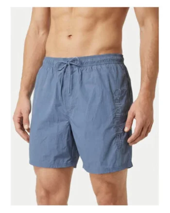 Pantaloni scurti de baie cu talie elastica si snur