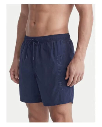 Pantaloni scurti regular fit de baie cu talie elastica cu snur