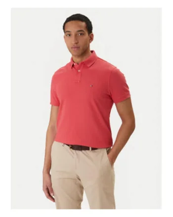 Tricou polo uni din bumbac organic.
