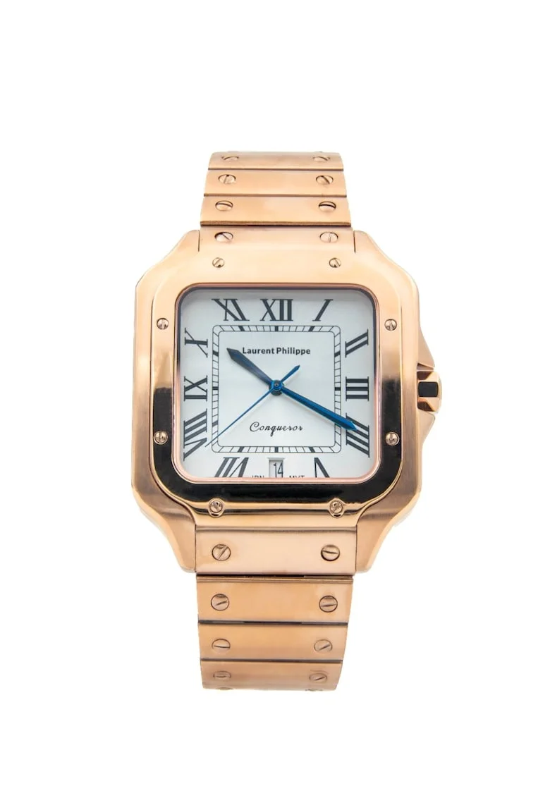 Ceas barbatesc  Conqueror Spirit of the Rose Vanguard, cadran alb, curea inox, mecanism quartz, inox