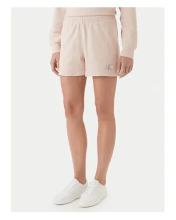 Pantaloni de trening scurti cu buzunare laterale si detaliu logo