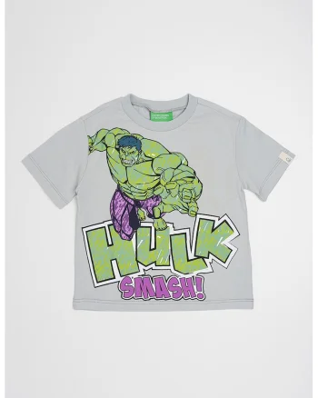 Tricou cu imprimeu cu desene animate, Verde/Gri