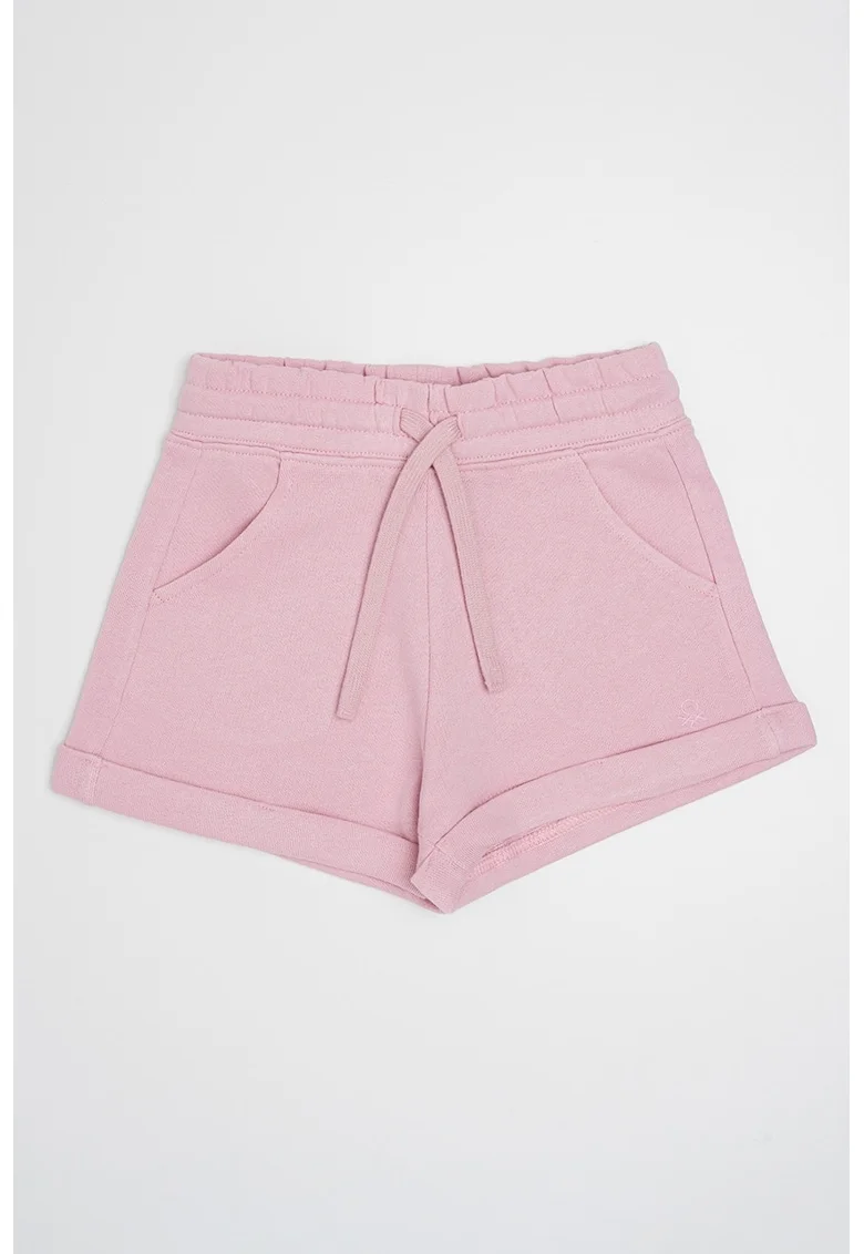 Pantaloni scurti cu snur de ajustare in talie, Fucsia