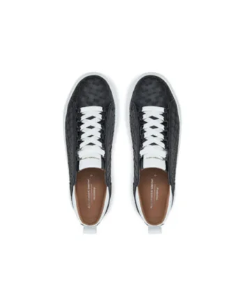 Pantofi sport barbati, ASBBWYM,  Piele naturala, 42 EU, Alb/Negru, Alb/Negru