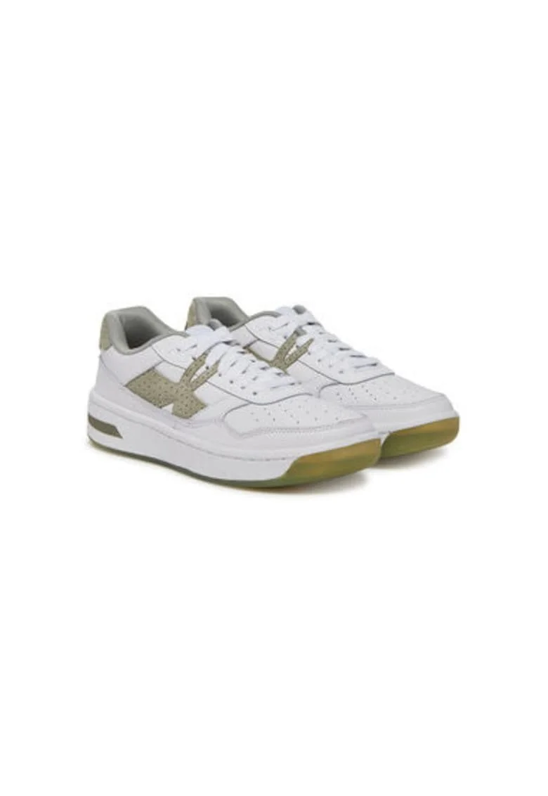 Pantofi sport dama, 3028766,  Piele naturala, 42 EU, Alb/Gri, Alb/Gri