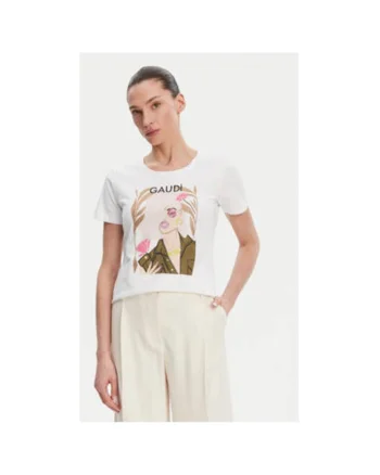 Tricou dama  511BD64035, Bumbac, Alb, Alb