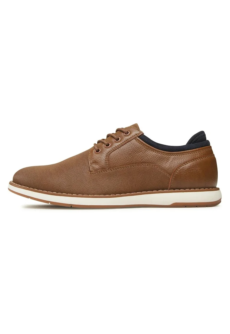 Pantofi sport barbati, 13386635,  Piele ecologica, Maro