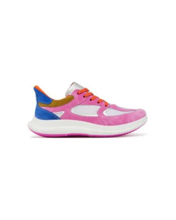 Pantofi sport dama, 12-14204-16,  Piele naturala, 37 EU, Alb/Roz, Alb/Roz