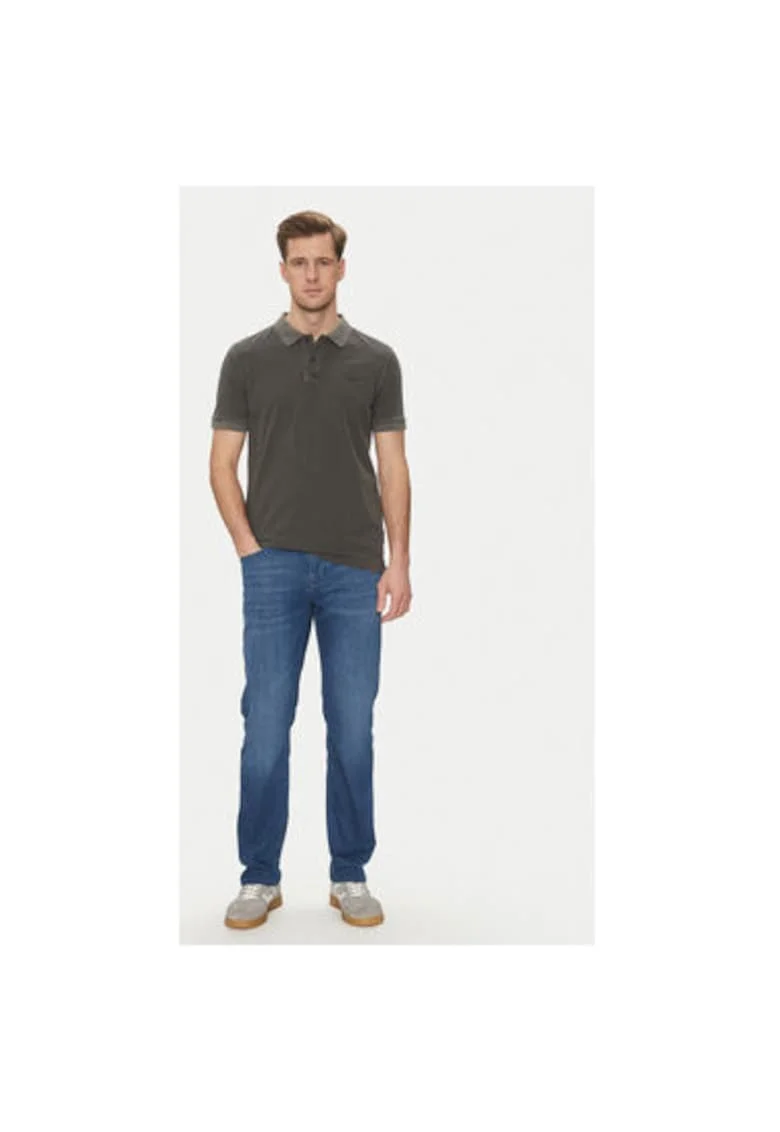 Tricou Polo barbati  10019371 30045619, Bumbac organic, Negru, Negru