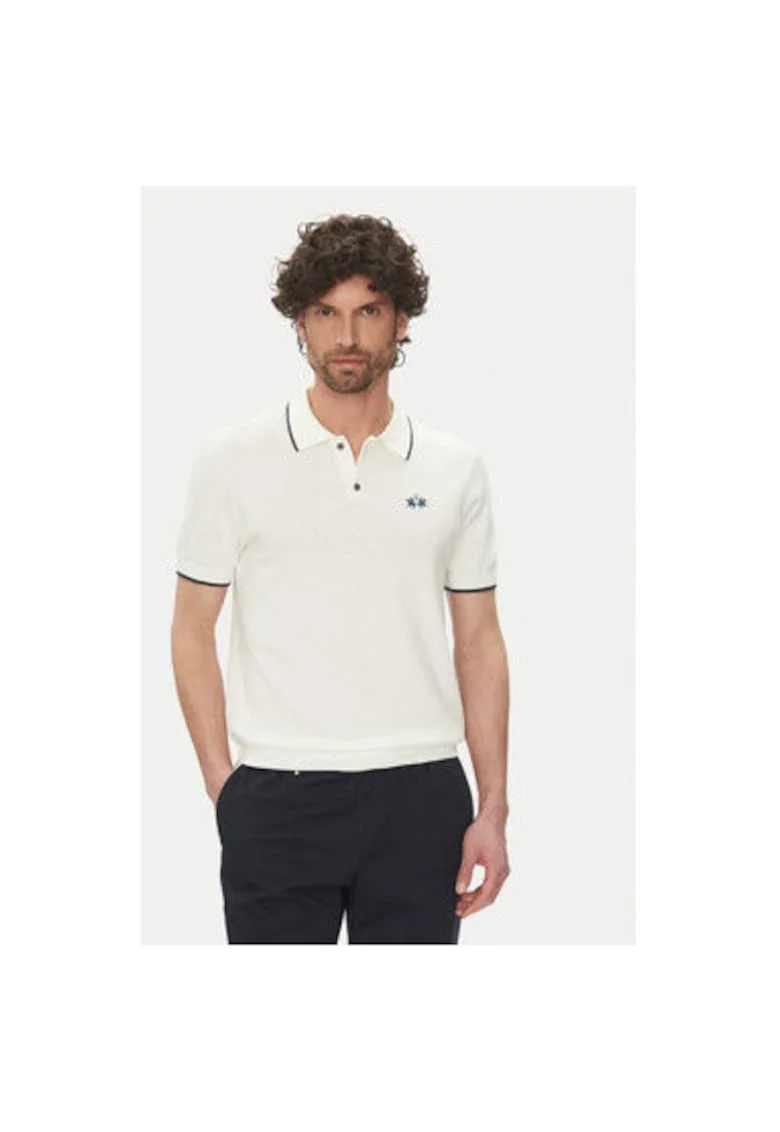 Tricou polo barbati  YC041, Bumbac, Alb, Alb