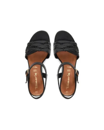 Sandale dama, 1-28005-42,  Piele naturala, Negru