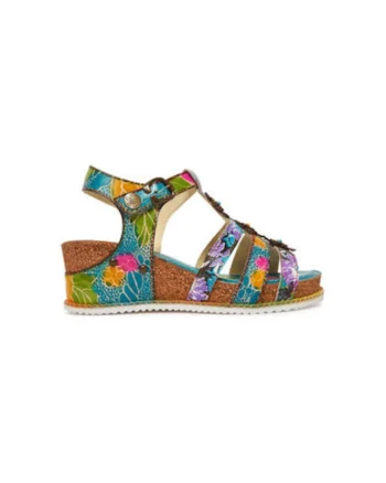Sandale dama, BONITO 30,  Piele naturala, Turcoaz