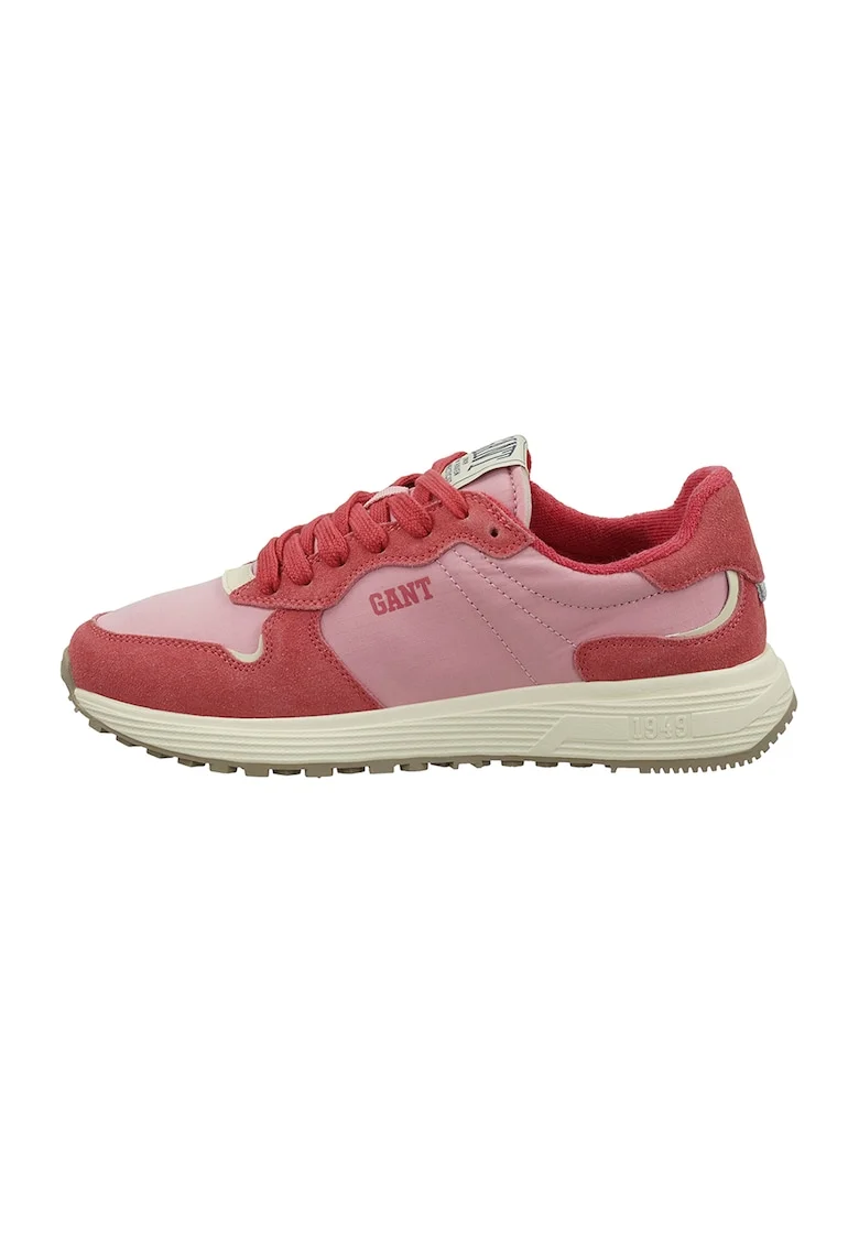 Pantofi sport de piele intoarsa Beywin, Roz deschis/Roz