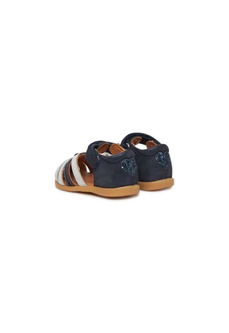 Sandale fete, G2150201-4,  Piele naturala, Albastru, Albastru