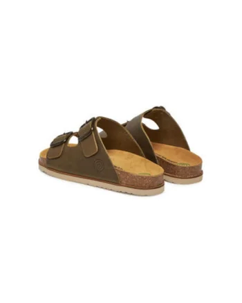 Slapi dama, 700678-07,  Piele naturala, Kaki