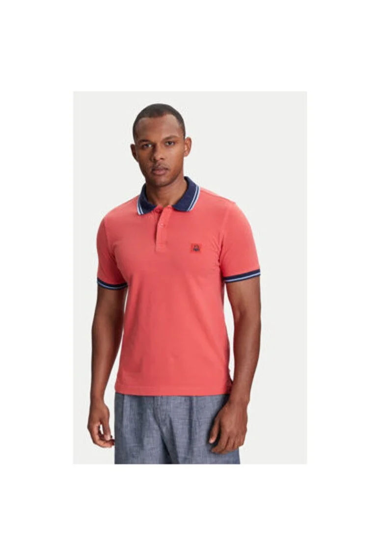 Tricou polo barbati  3F9HU302E, Bumbac, XS INTL, Visiniu