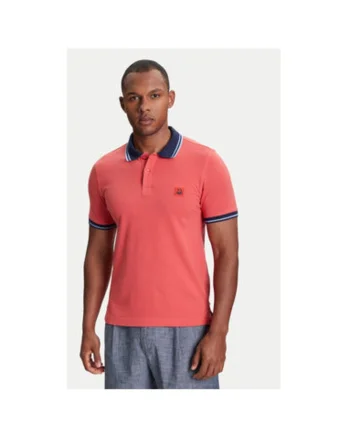 Tricou polo barbati  3F9HU302E, Bumbac, XS INTL, Visiniu