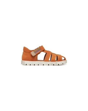 Sandale baieti, G3150287-12,  Piele naturala, Portocaliu, Portocaliu