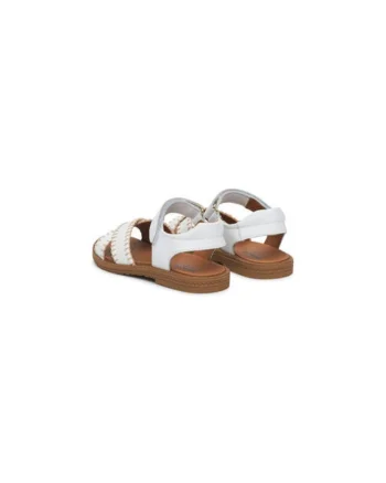 Sandale fete, 7889522,  Piele naturala, Alb, Alb