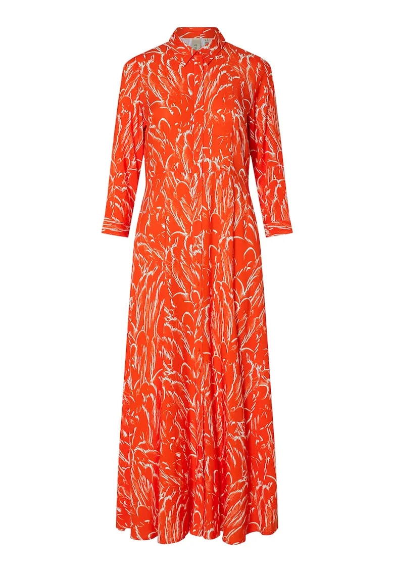 Camasa rochie dama  26022663, Portocaliu, Portocaliu