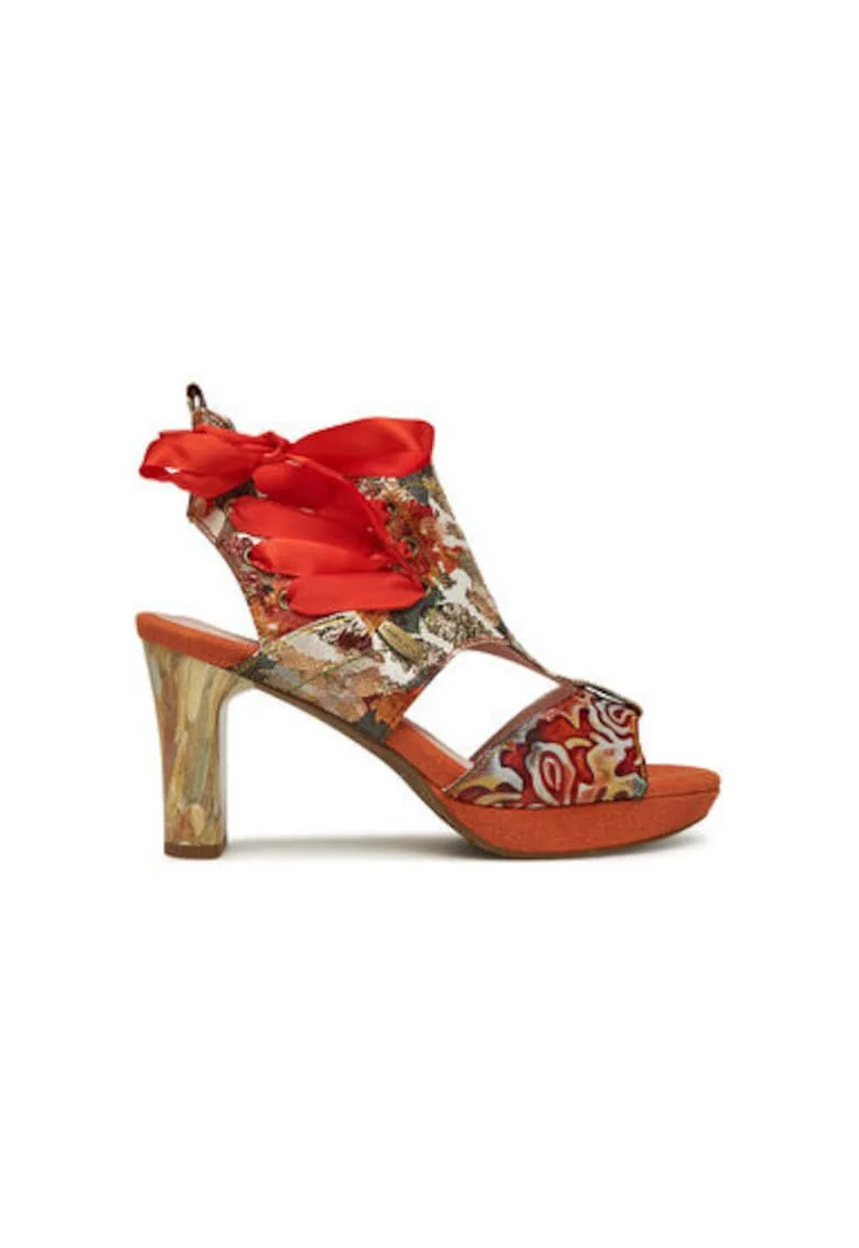 Sandale dama, HICAO 09,  Piele naturala, Corai, Coral