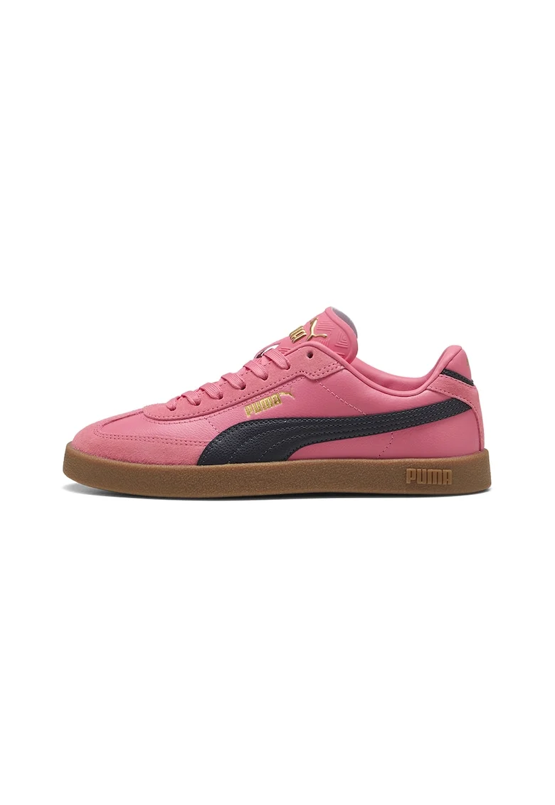 Pantofi sport Club II Era de piele intoarsa si piele ecologica, Fucsia/Bleumarin