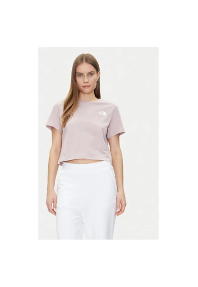Tricou dama  NF0A87U40SO1, Bumbac/Poliester reciclat, XL INTL, Roz