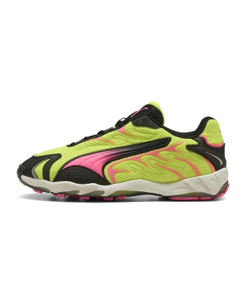Pantofi sport Inhale cu garnituri sintetice, Negru/Roz/Verde lime