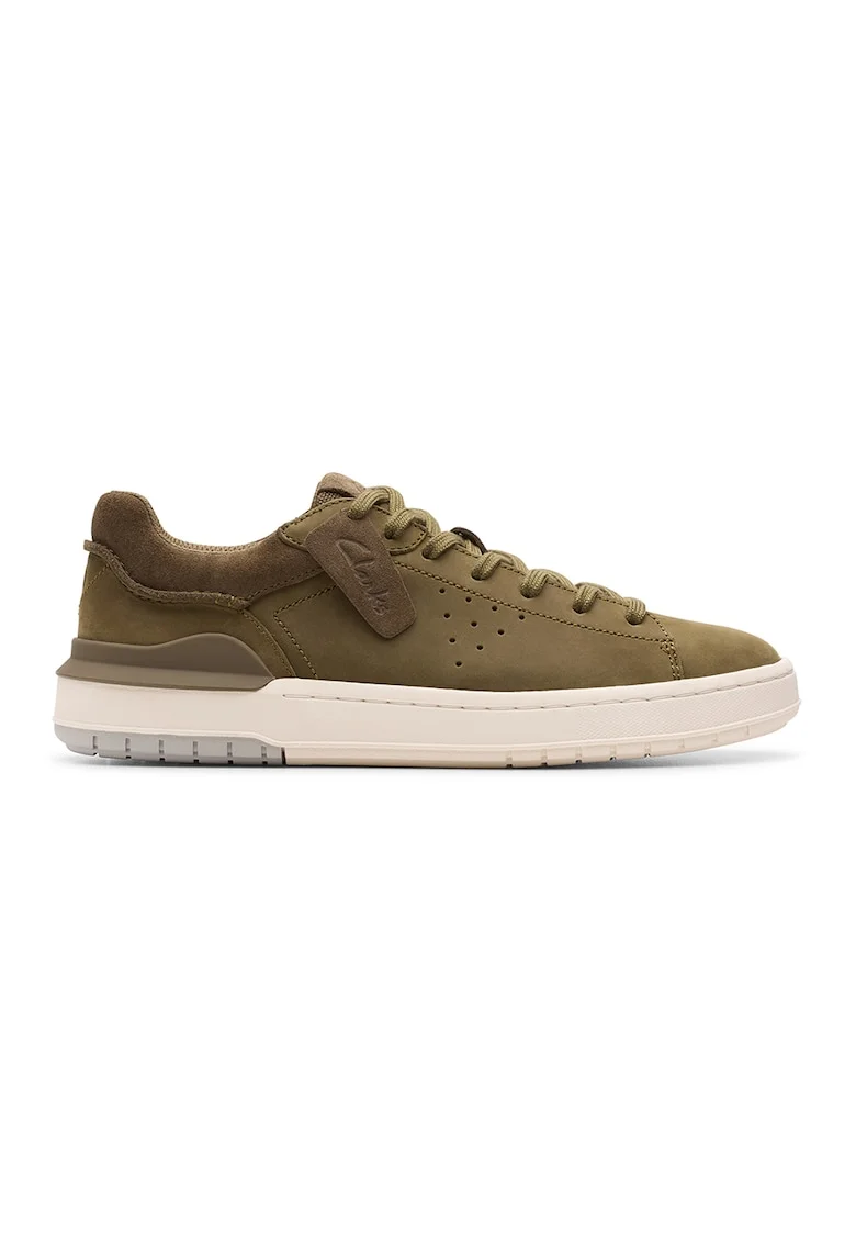 Pantofi sport de piele Court Life, Verde masliniu