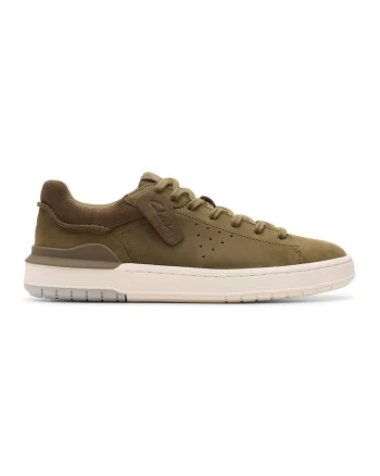 Pantofi sport de piele Court Life, Verde masliniu
