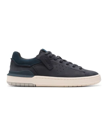 Pantofi sport de piele Court Life, Bleumarin
