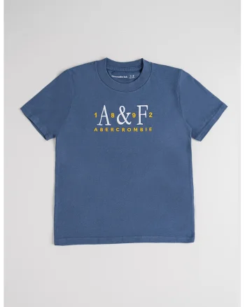 Tricou cu imprimeu logo, Albastru prafuit
