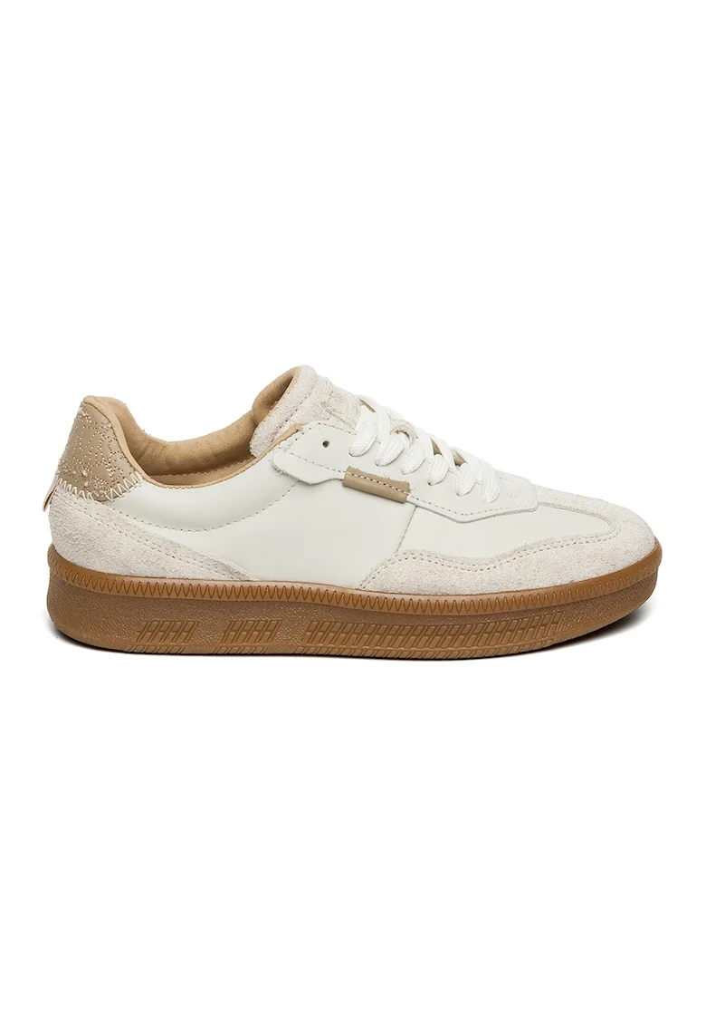 Pantofi sport low-cut cu sireturi Euphoria, Alb murdar/Bej deschis