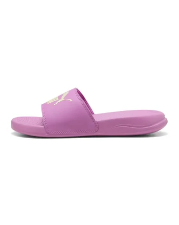 Papuci PopCat 20 cu logo, Fucsia/Galben pal
