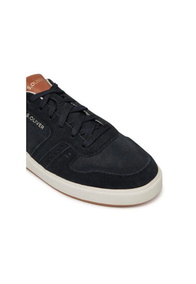 Pantofi sport barbati, 5-13658-44, S Oliver, Piele naturala, Bleumarin