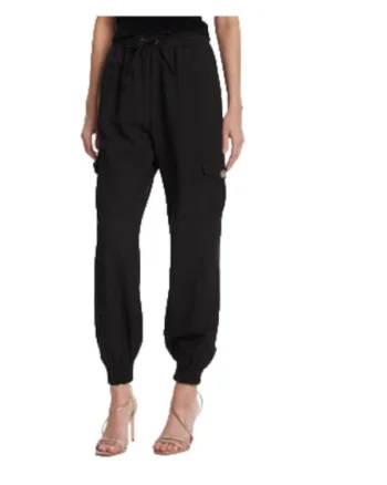 Pantaloni dama,  negru, poliester si viscoza,