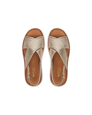 Sandale dama, 62.851.82,  Piele naturala, Auriu