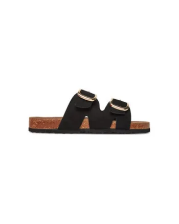 Slapi dama, 5-27101-44 001, S Oliver, Piele naturala, Negru