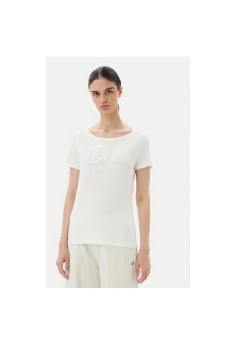 Tricou dama  Emporio Armani, 7W000184 AF10373, Bumbac, Ecru, Ecru