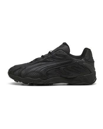 Pantofi sport din material textil cu insertii de piele ecologica, Negru