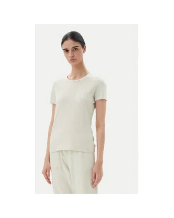 Tricou dama  Emporio Armani, 7W000133 AF10373, Bumbac, Bej, Bej