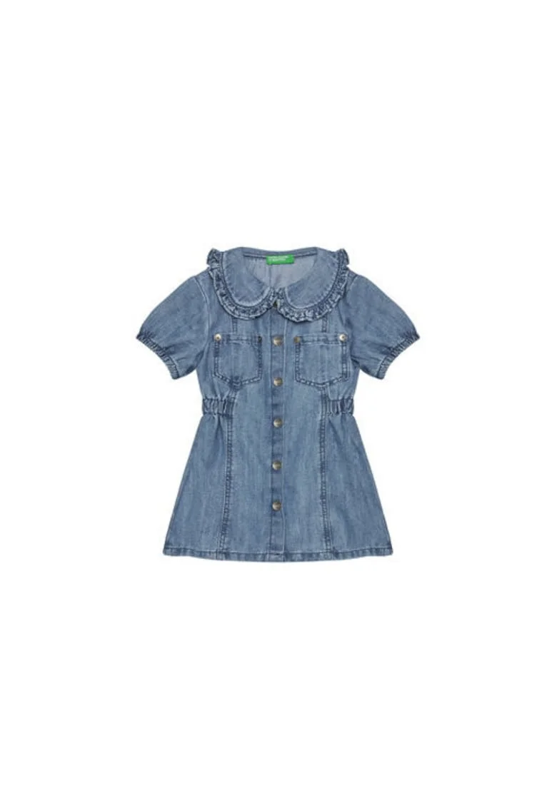 Rochie fete,  41DWGV029 901, bumbac/poliester, albastru