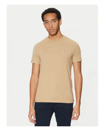 Tricou slim fit cu guler rotund