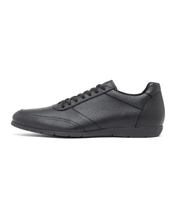 Pantofi sport de piele cu talpa plata Tumble, Negru