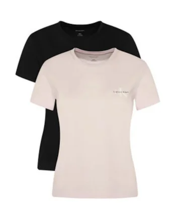 Set de tricouri din bumbac cu detaliu logo, 2 piese