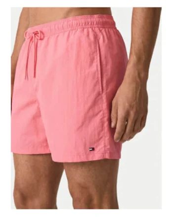Pantaloni scurti de baie cu buzunare laterale, Roz